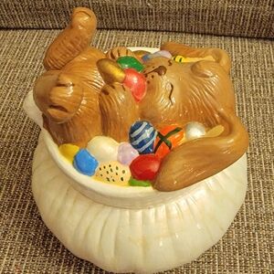 Vintage- Cute Ceramic Sleeping Bunny- Excellent Condition